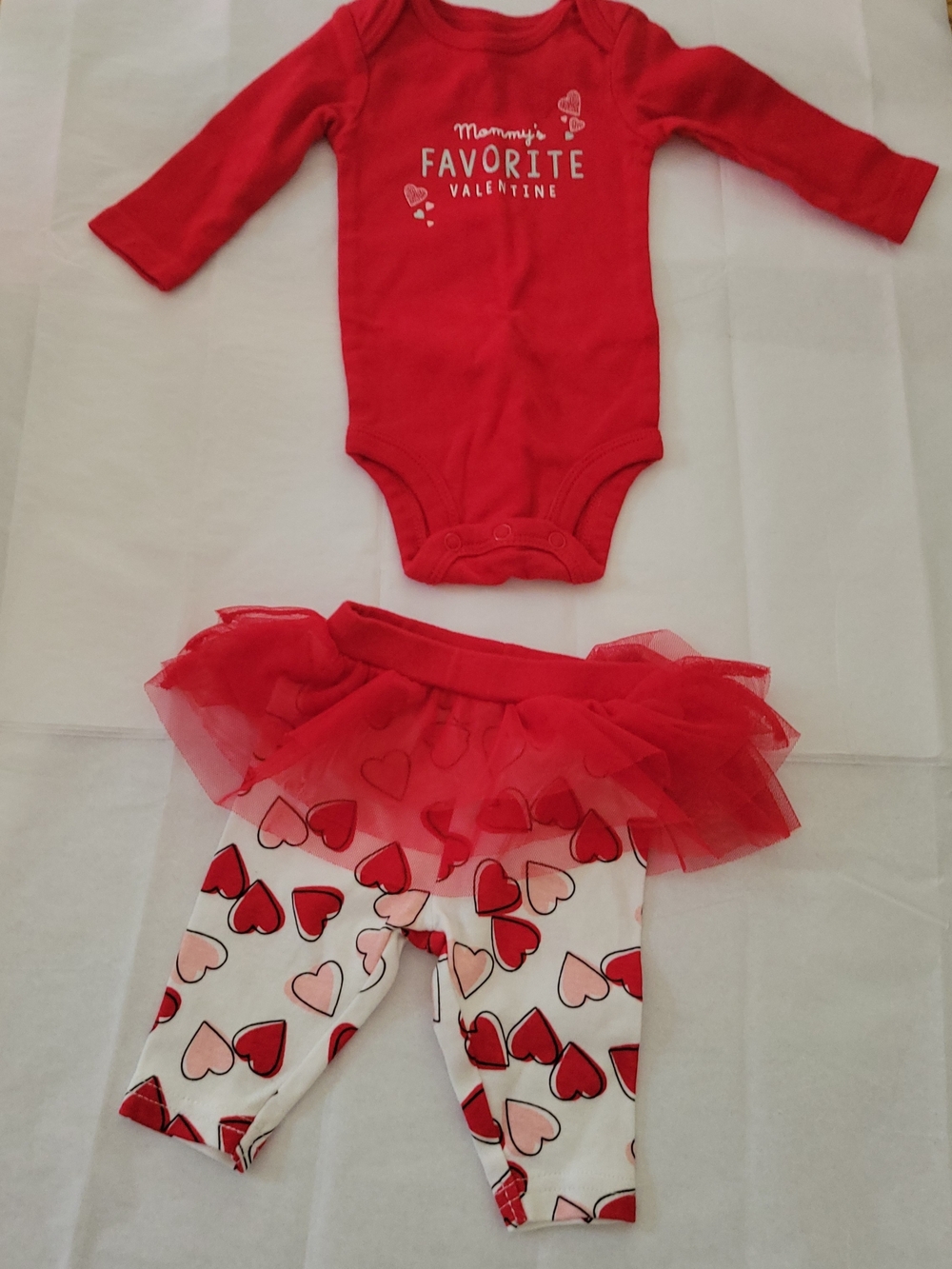 Valentine NB Bodysuit & Heart Leggings Set